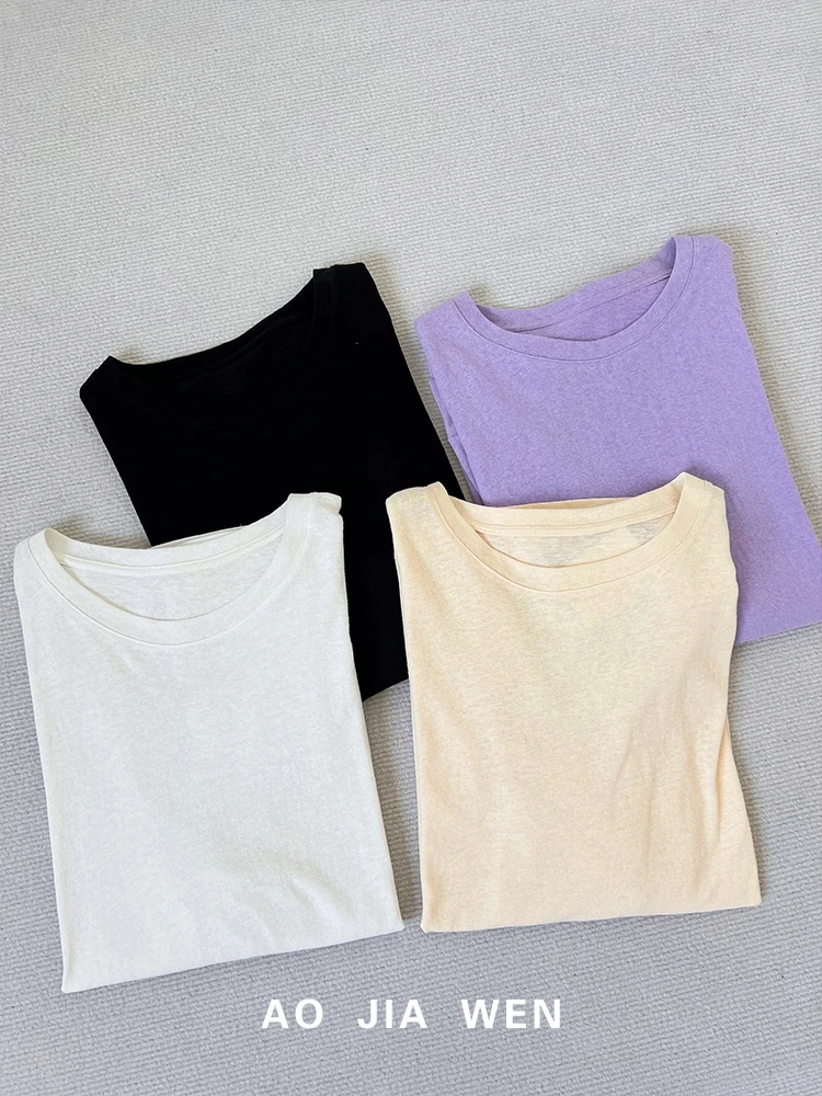 【佳文定制】1409休闲夏季宽松纯色时尚户外透气防晒长袖上衣T恤