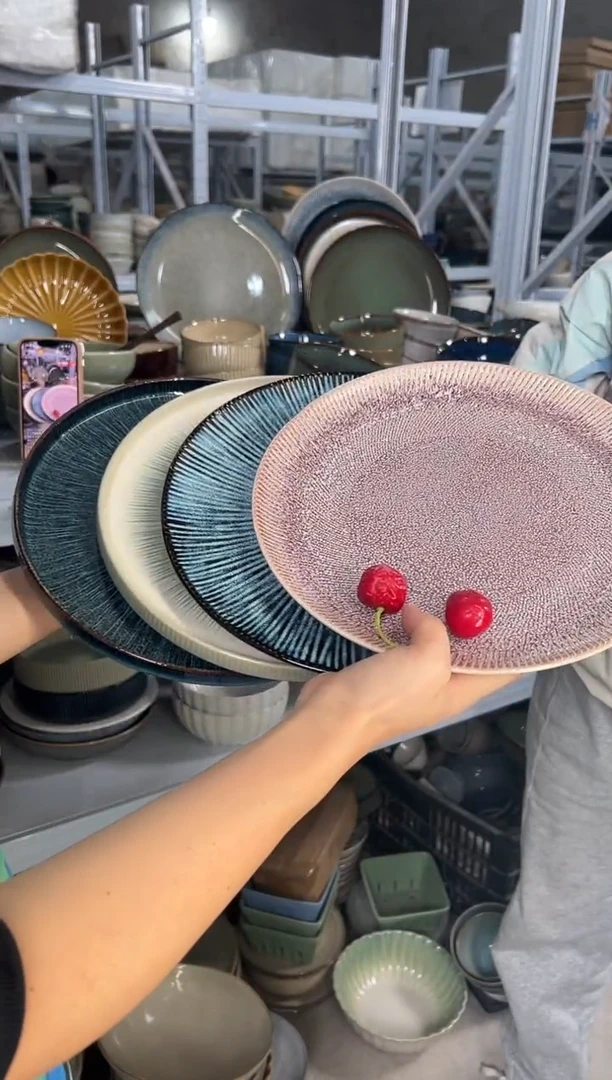 陶瓷外贸尾货瑕疵满20包邮X4 大盘10.5英寸