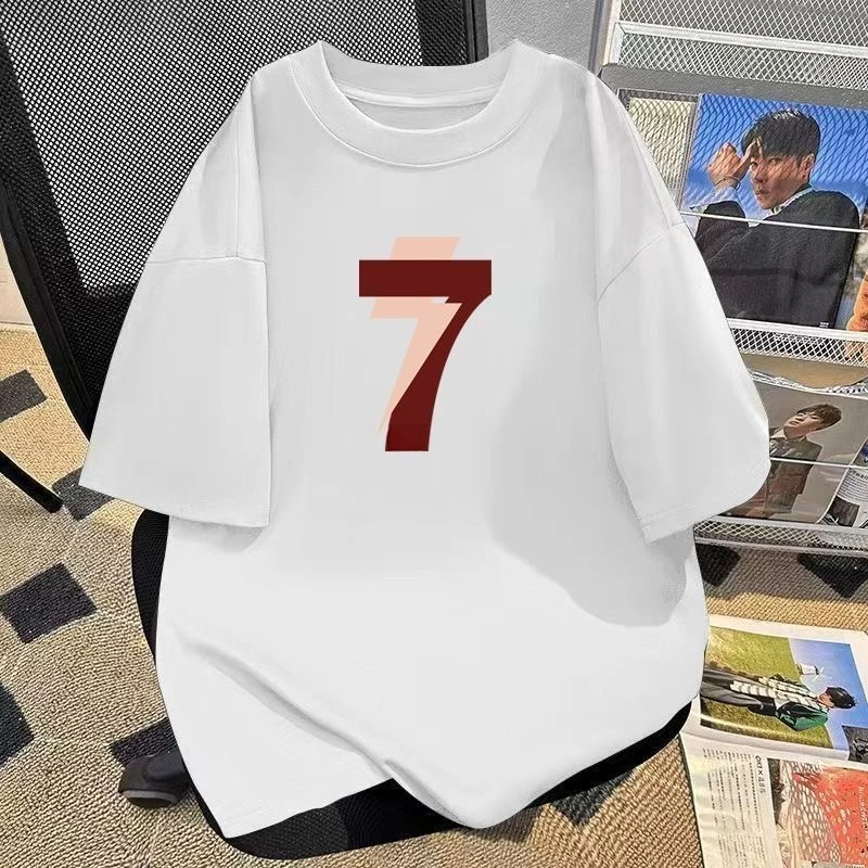 雅鹿美式高街色短袖t恤男士2025夏季新款时尚休闲上衣半袖潮流T恤