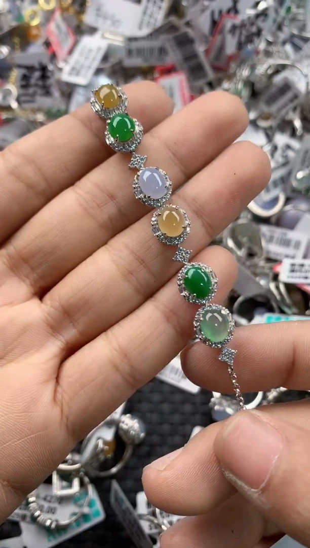 银S925镶嵌戒指翡翠888           9