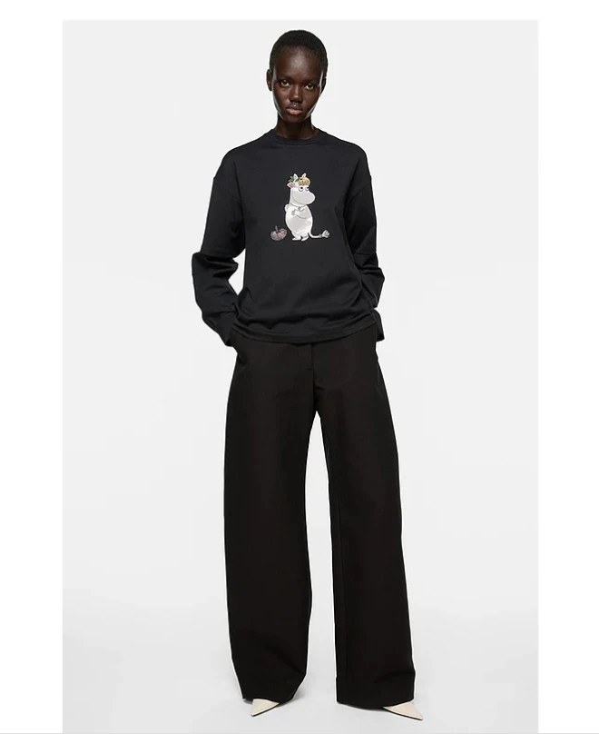 未使用 Acne studio 娜娜专属  姆明圆领假两件长袖