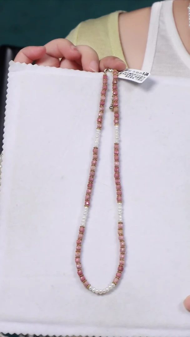 颈饰银S925镶嵌淡水珍珠项链