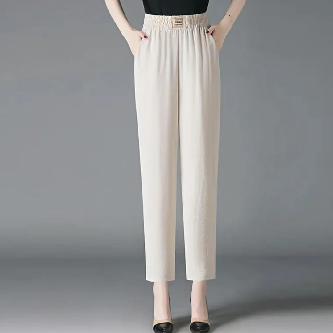 RRR3-J垂感时尚高腰透气薄款休闲裤少女风夏季阔腿裤