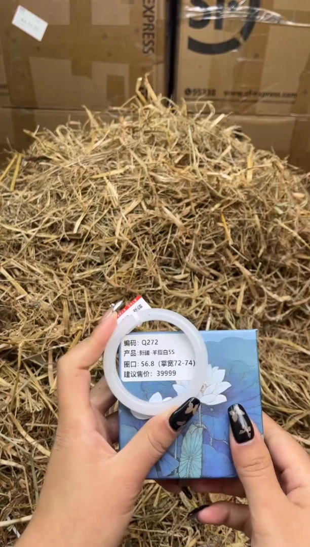 未镶嵌手镯石英质玉Q272-56.8