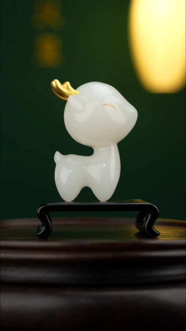 玉【一鹿有你】天然玉石摆件