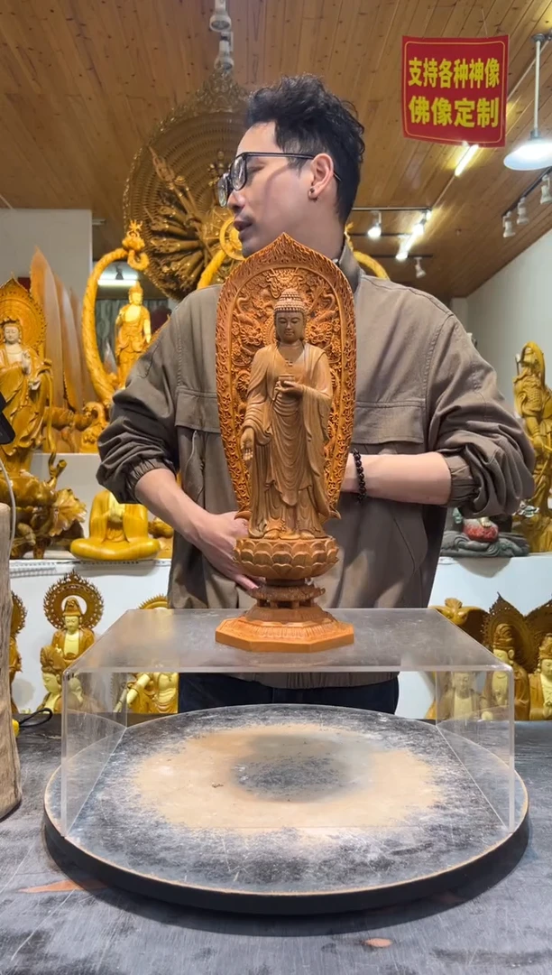 香樟木如来宝象43cm送手串