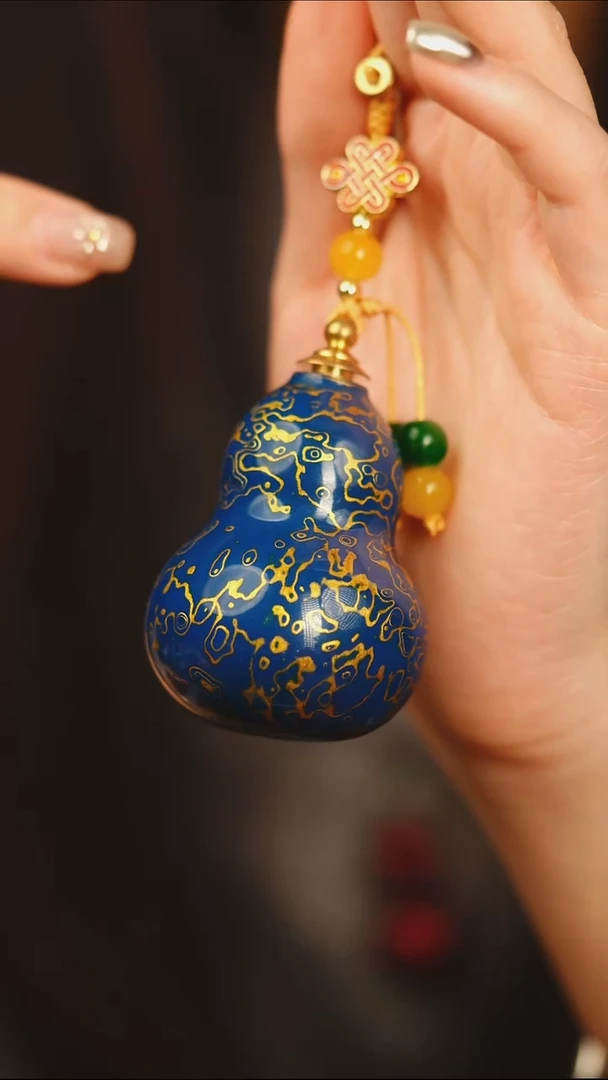 @蓝金犀皮葫芦@非遗大漆