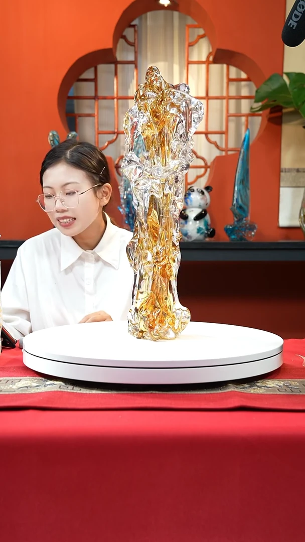 手工艺品琉璃茶金太湖石