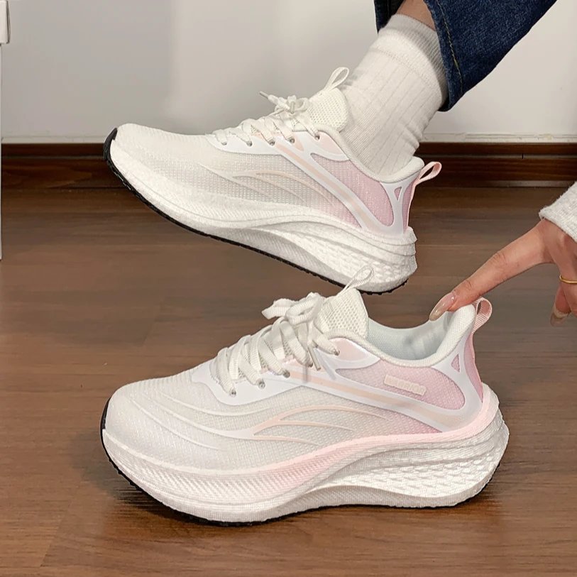 回力渐变色飞织运动鞋子女款新款百搭爆款透气减震休闲网面鞋女鞋