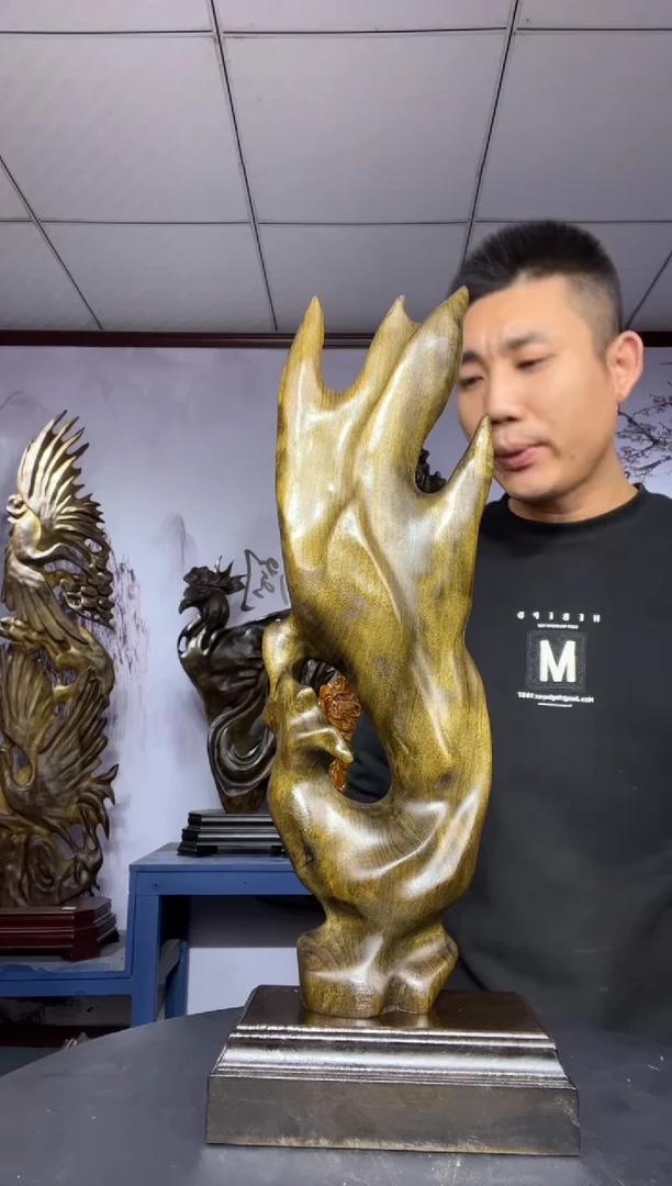 金丝楠木雕款树*金丝楠木工艺品摆件