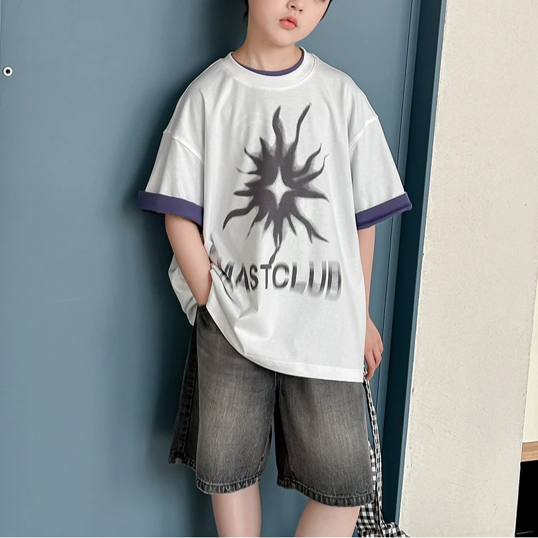 Mast『210g平纹紧密棉』亲子装2025夏季青少年男女百搭短袖T恤30