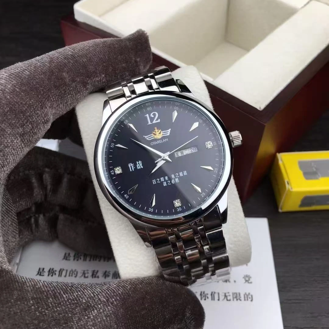 OTARELAN欧达朗手表纪念防水石英男士复兴黑色手表男士送兄弟战友