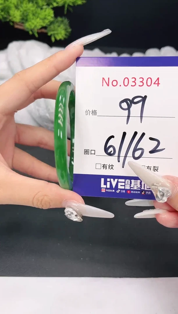 未镶嵌手镯翡翠03304