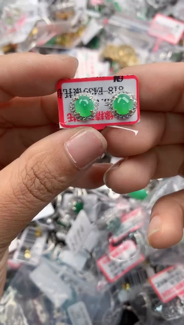银S925镶嵌戒指翡翠5555----4