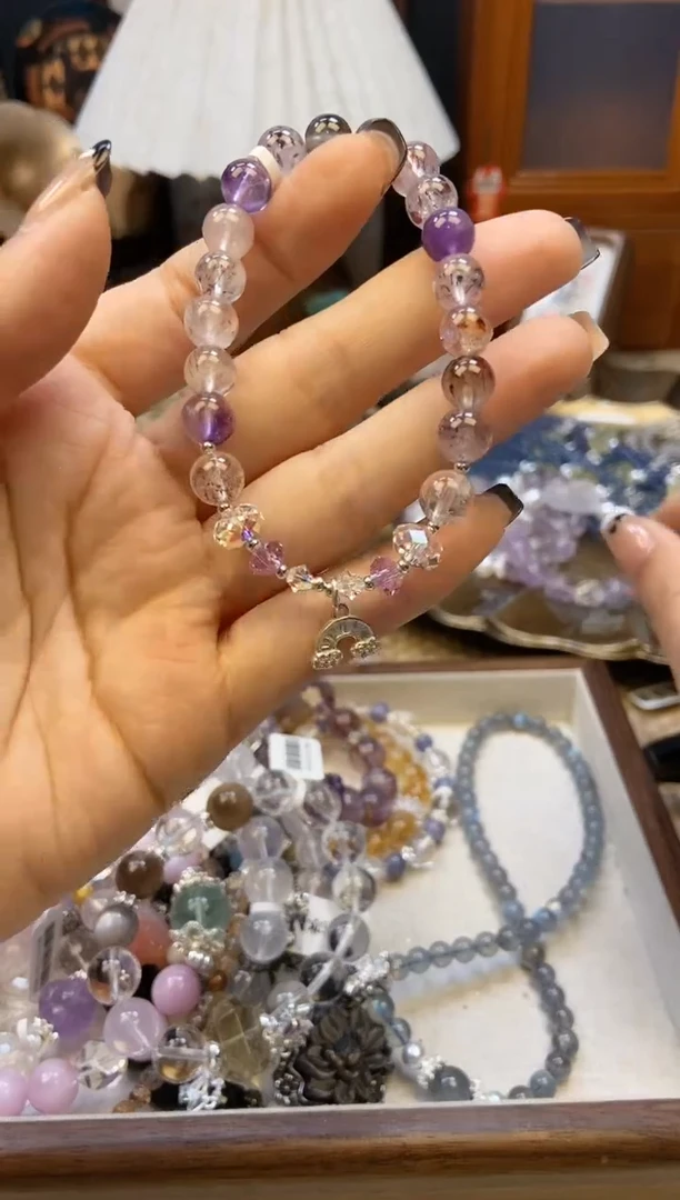 【闪购商品】水晶手链银S925镶嵌588手串