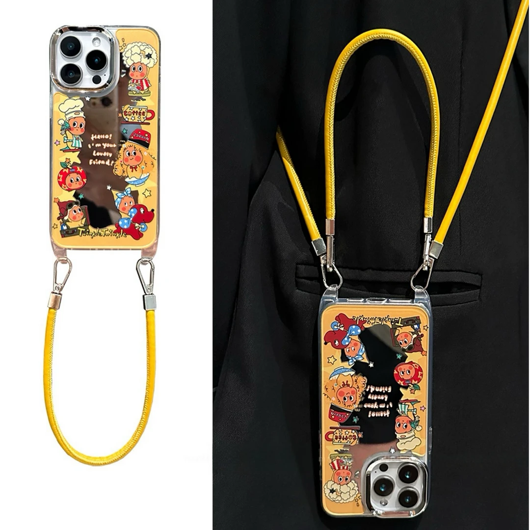 卡通镜面围边厨师星星人适用苹果16pro手机壳iphone15promax新14