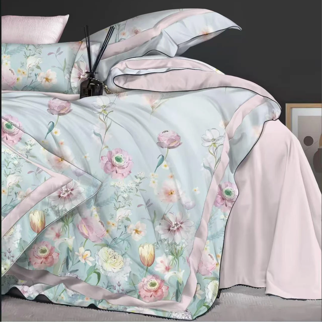 【真天丝】枝月醉：轻奢高级感莱赛尔天丝裸睡四件套