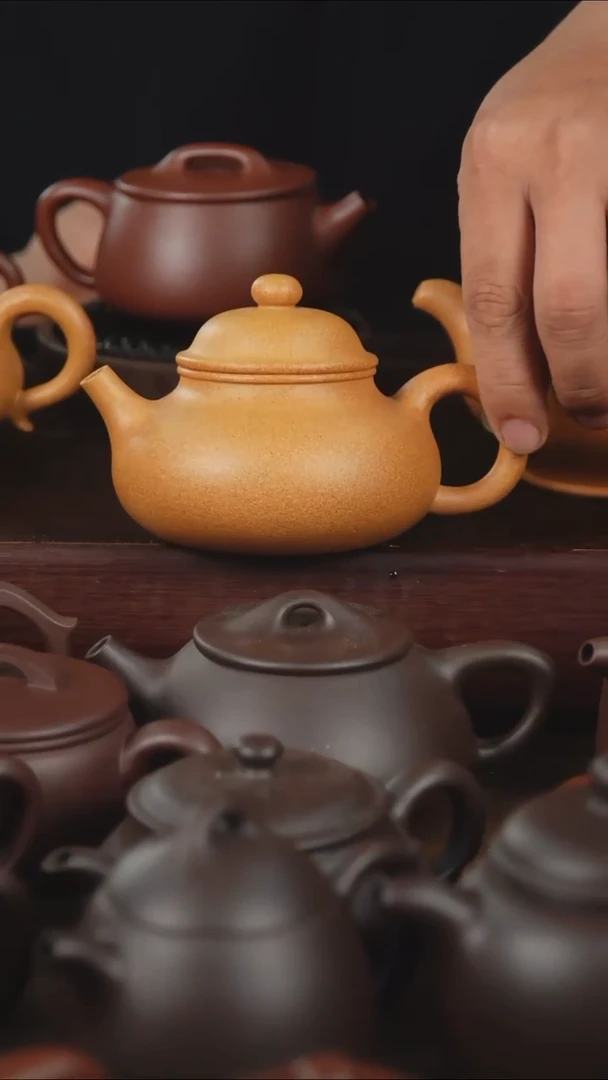 茶壶紫砂降****鹏260cc全手工黄金段容天