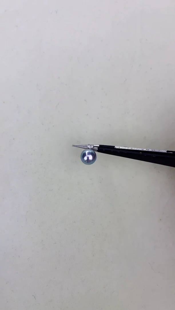 18K金镶嵌海水珍珠DA GD079 扣头带钻吊坠 7.5-8