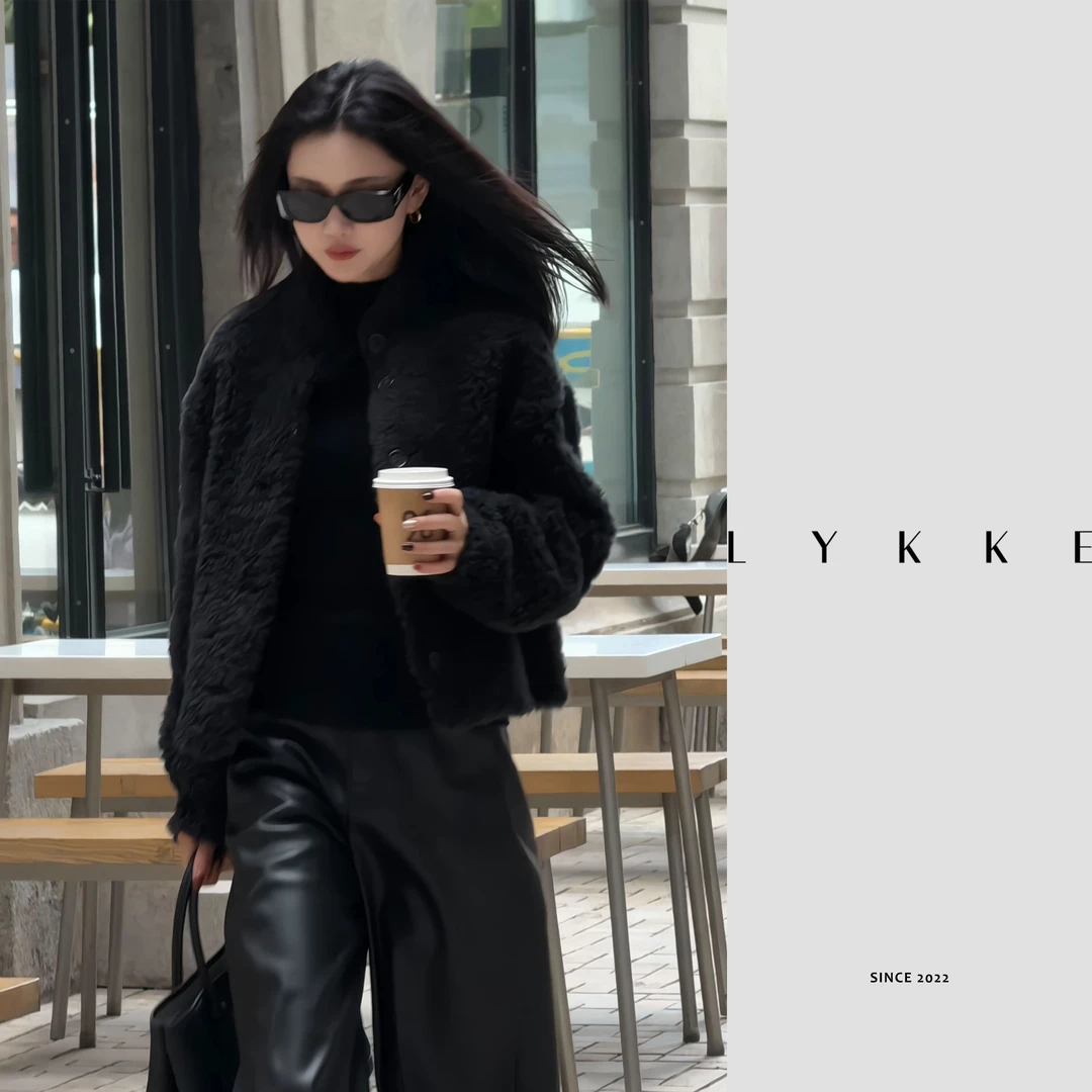 LYKKE 25新款全羊毛高级加厚慵懒风短款外套-25288
