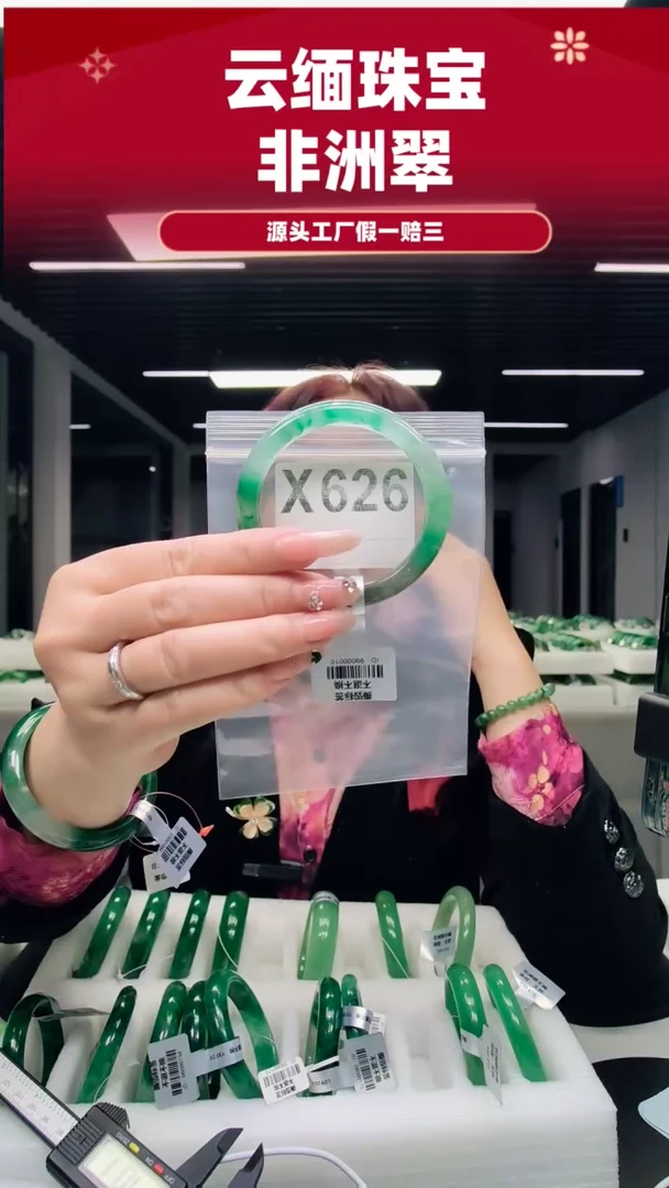 未镶嵌手镯石英质玉（非洲翠）58圈口X626