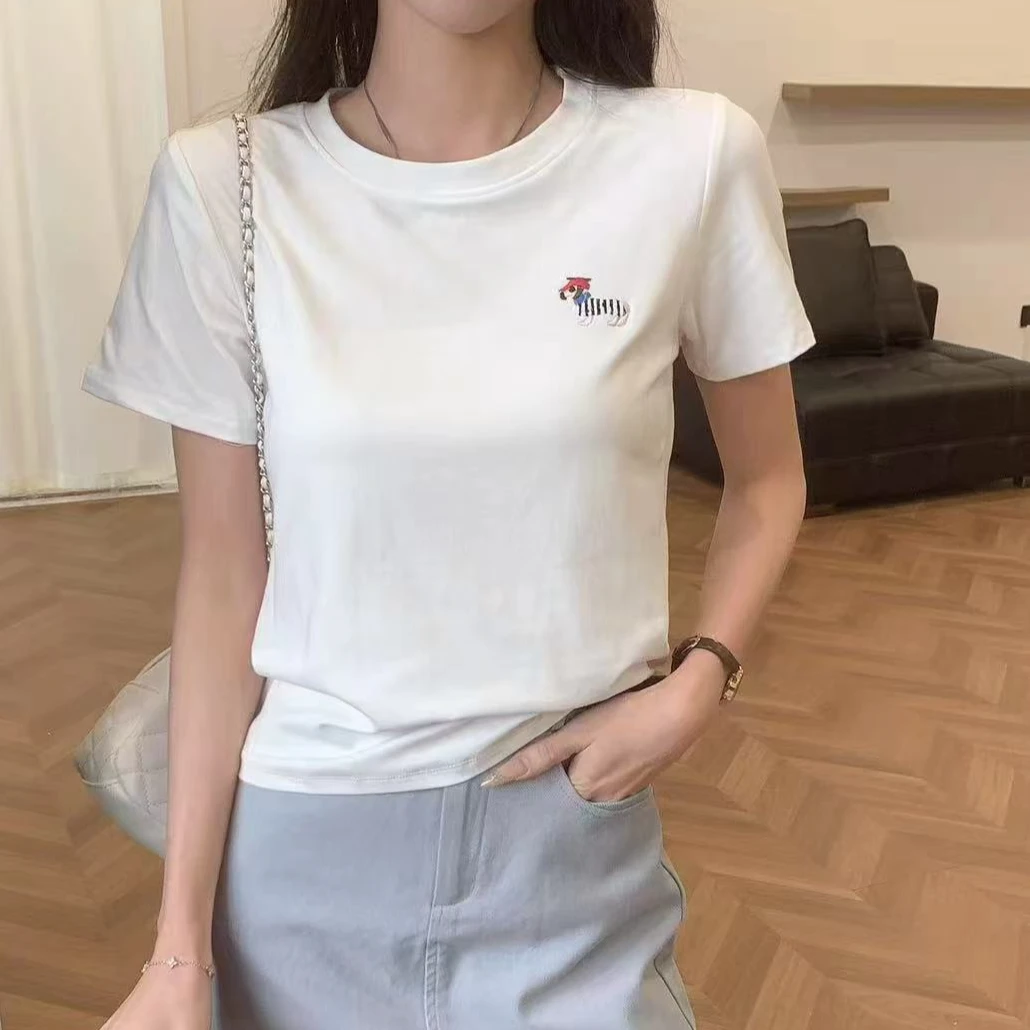 【安迪严选5】8817夏季正肩弹力纯色打底上显瘦衣女简约时尚百搭T