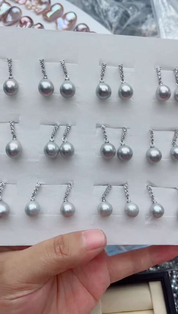 未镶嵌耳饰淡水珍珠多样性发其一，非无暇