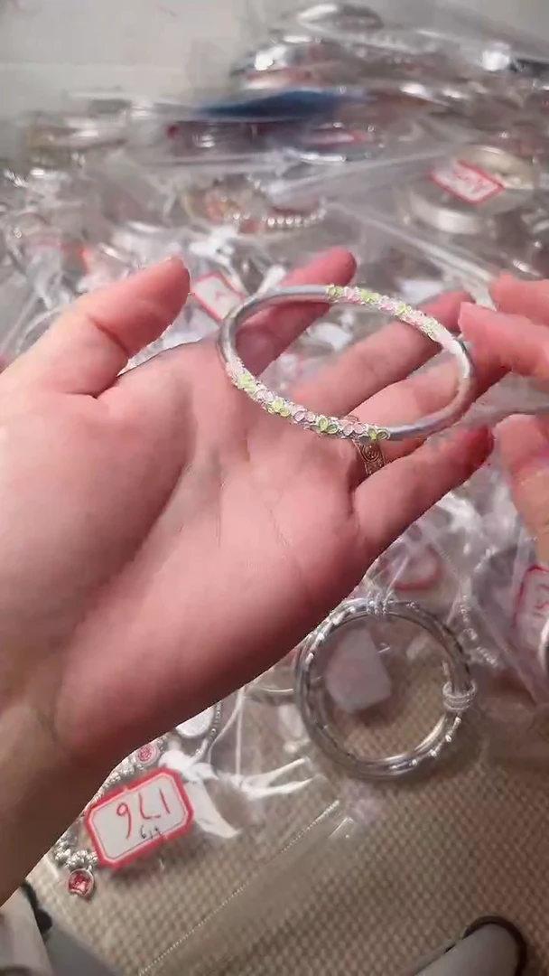 珐琅足银手镯A55