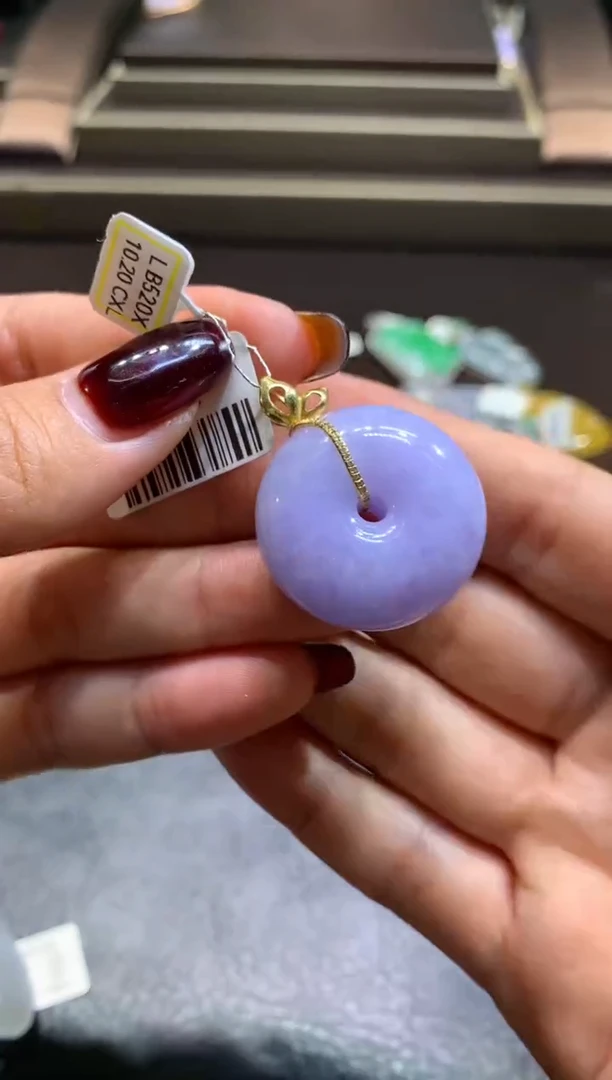 吊坠(不含链)18K金镶嵌翡翠翡翠A货