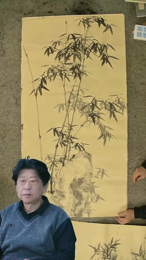 国画四尺整张  墨竹  69*138cm