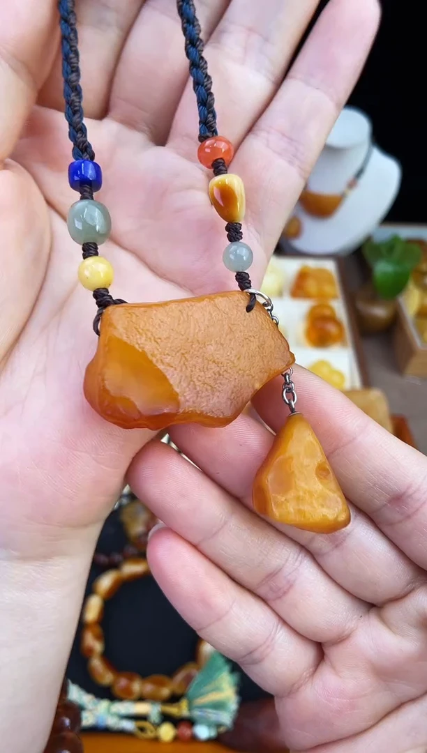 琥珀未镶嵌珠宝奇石柒月