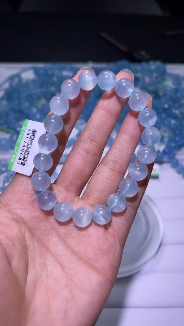 1海蓝宝石（处理）J045-9mm海蓝宝单圈-多样性发其一