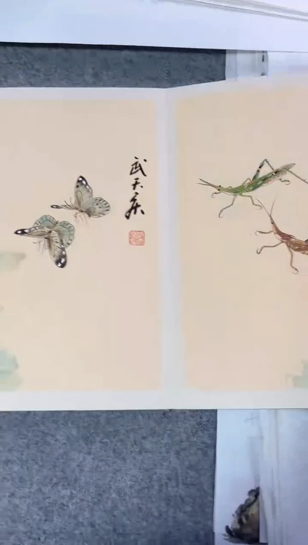 国画江*武天庆老师册页一本