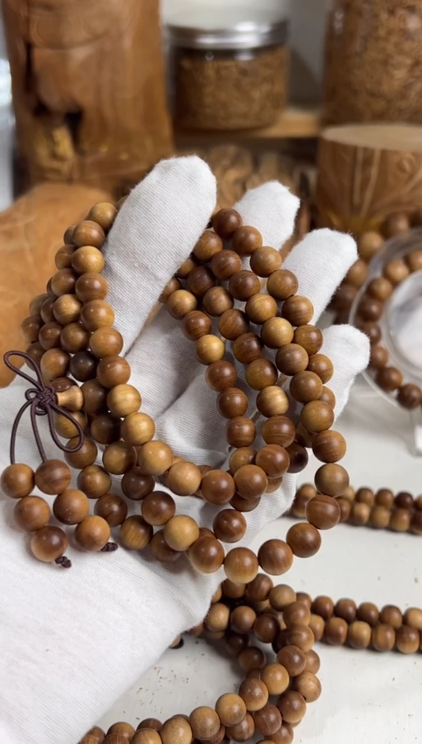 【闪购商品】檀香木手串/手链迈索尔老山檀0.8横纹圆珠多圈手串