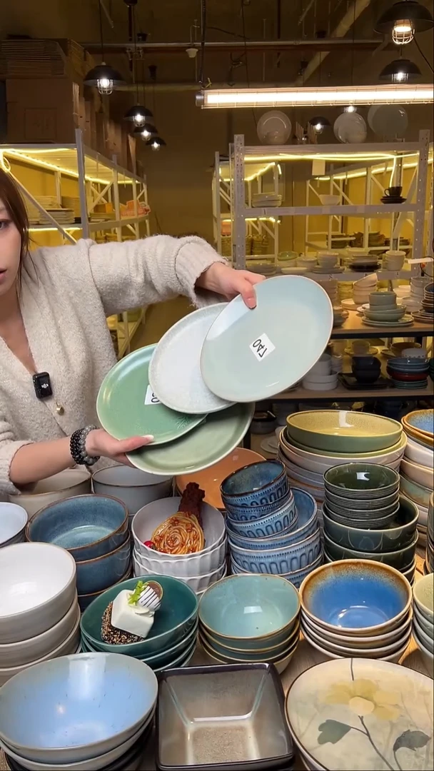 瓷57【瑕疵】外贸尾货窑变釉下彩