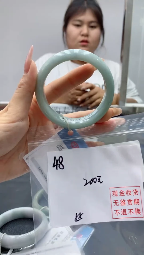 定制翡翠未镶嵌毛货手镯需精细抛光/手镯48