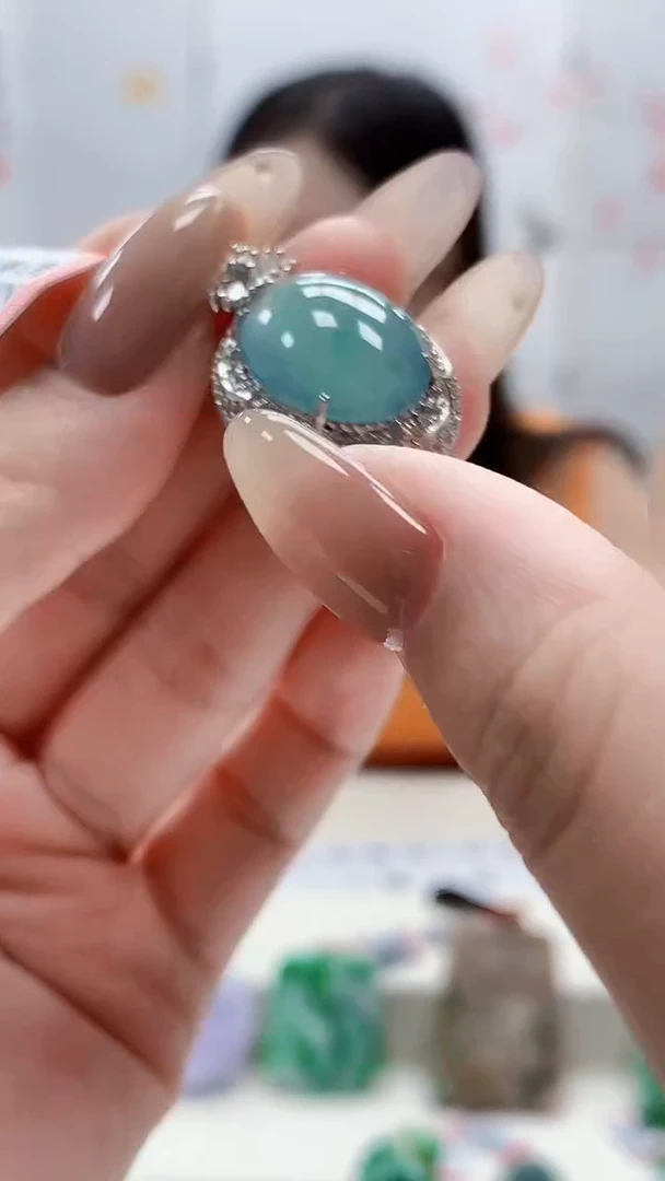 未镶嵌定制翡翠4852lr-毛货挂件52