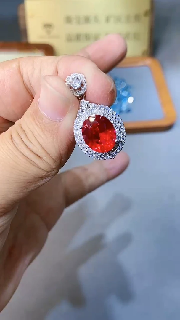 【闪购商品】红宝石颈饰银S925镶嵌1564