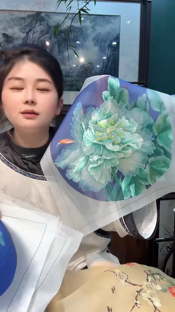 刺绣非遗苏绣手工刺绣绣片