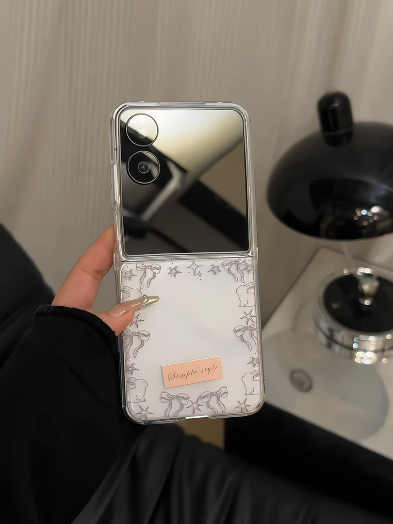 （小米mixflip系列）直边折叠适用小米mixflip手机壳防摔蝴蝶结小兔