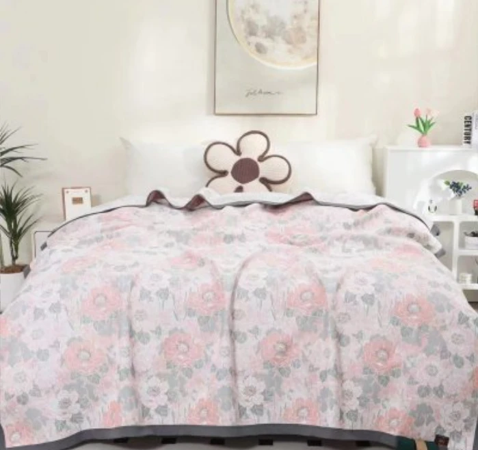 【国风牡丹】210*240cm轻奢高端私人订制鹅绒蛋白毯