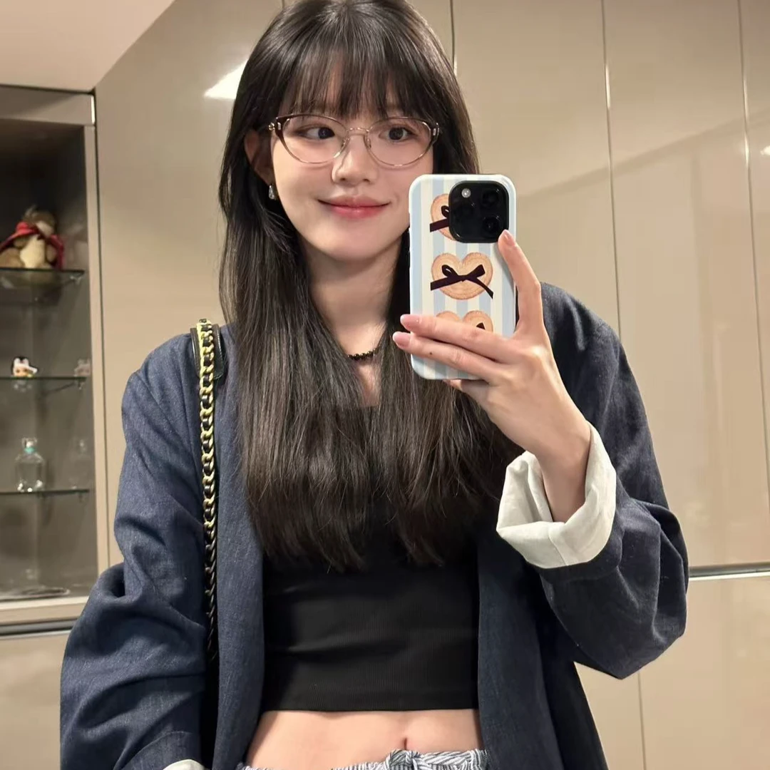 蝴蝶猫眼超轻纯钛眼镜可配近视度数