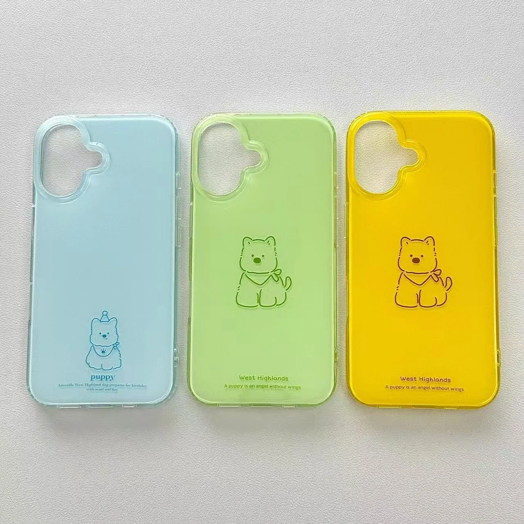 西高地适用苹果16Pro手机壳软iPhone华为oppo小米vivo多巴胺防摔