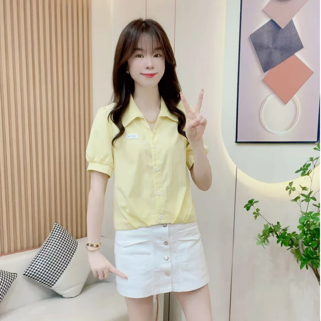 炬雅【心灵手巧】新款设计感小个子时尚洋气减龄显瘦百搭夏季女上衣