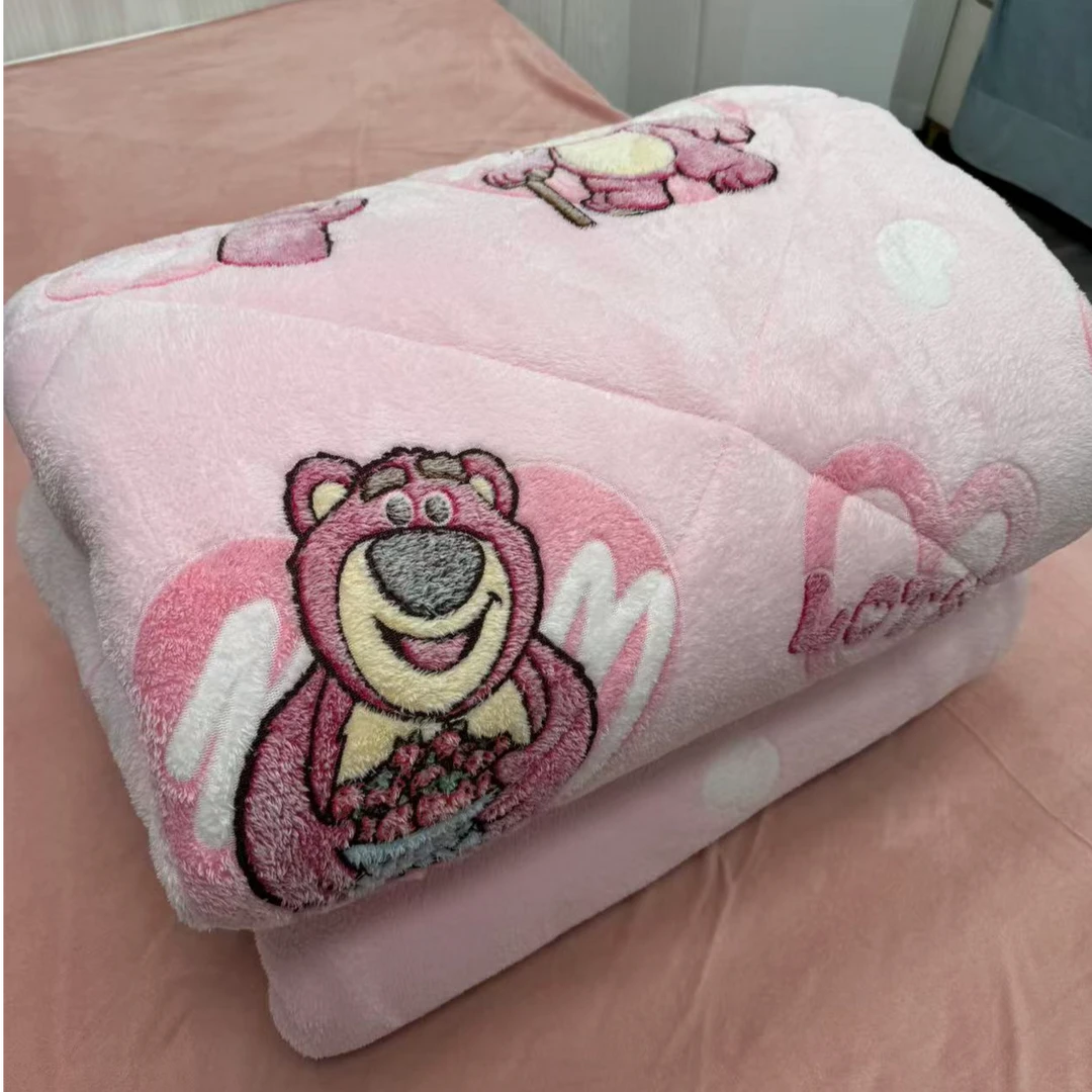 卡通双面绒心动小熊熊150*200冬被