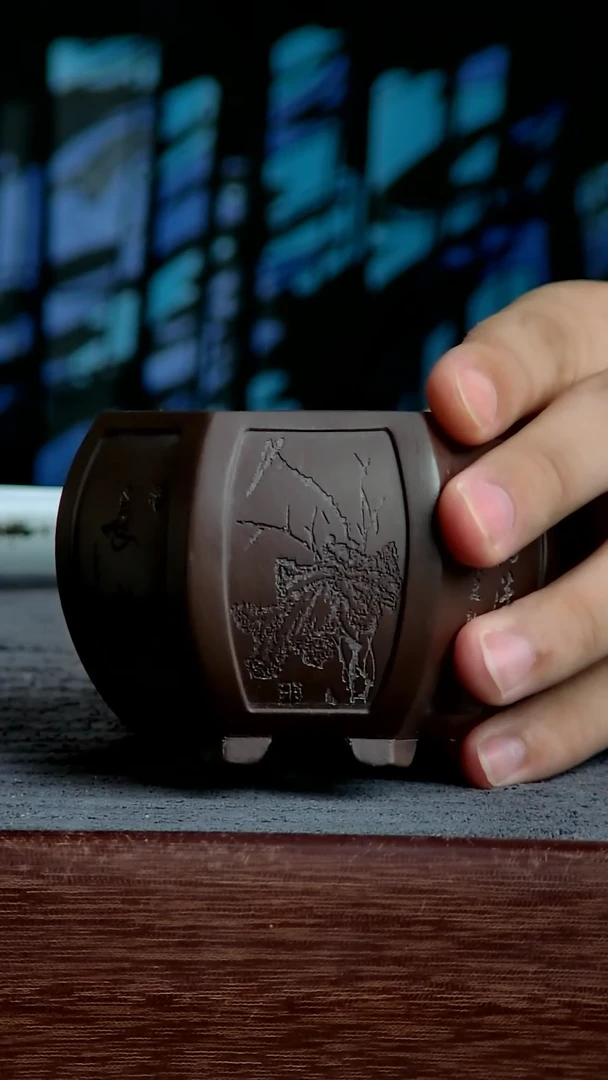 紫砂花盆6*5.5*5内径紫砂花盆