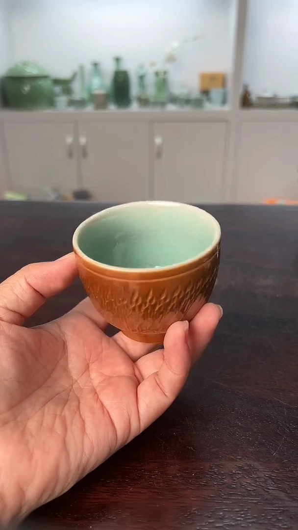 龙泉云间青瓷小米茶器
