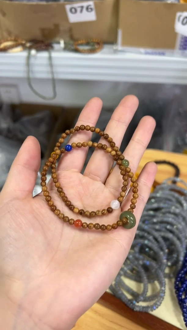 【闪购商品】菩提手串未镶嵌库克五行多宝设计款双圈[915]