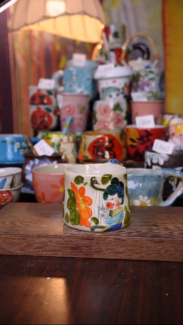 杯子陶泥垚手作 景德镇手工手绘陶瓷器物  NO退NO换