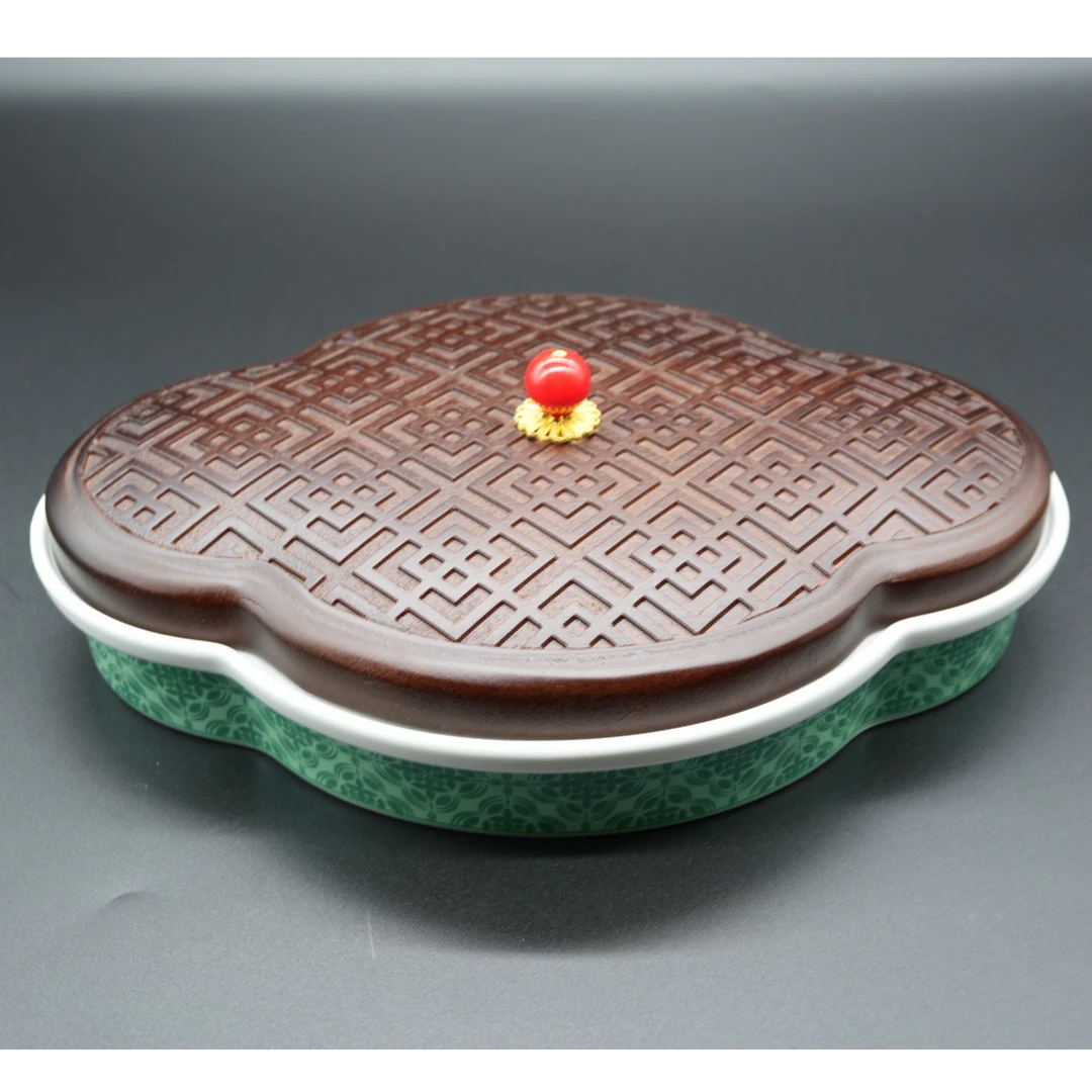 宋氏美学新中式干果盒会所饭店凉菜拼盘点心拼盘带盖家用复古陶瓷